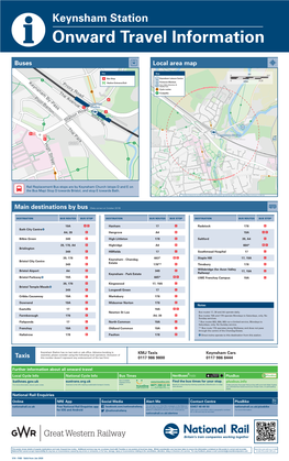 Keynsham Station I Onward Travel Information Buses Local Area Map