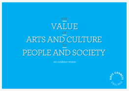 People and Society Arts and Culture Value