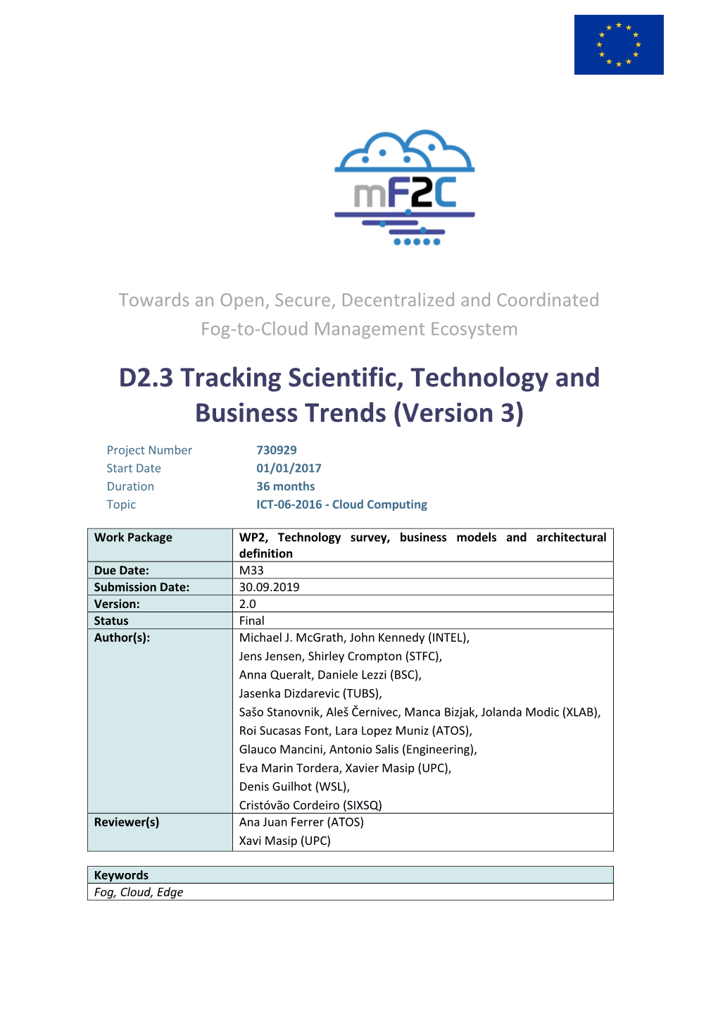 D2.3 Tracking Scientific, Technology and Business Trends (Version 3)