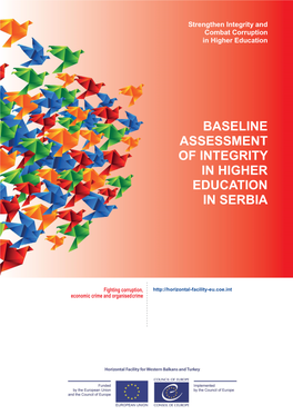Baseline Assessment of Integrity in Higher Education in Serbia