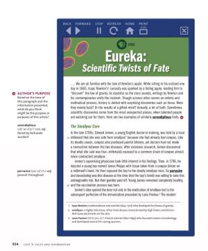 Eureka: Scientific Twists of Fate