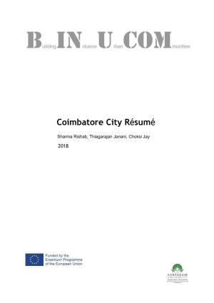 Coimbatore City Résumé