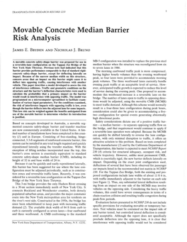 Movable Concrete Median Barrier Risk Analysis