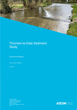 Thornton Le Dale Sediment Study