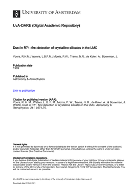 First Detection of Crystalline Silicates in the LMC