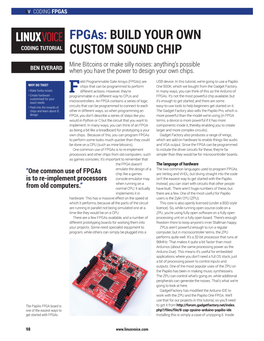 Fpgas: BUILD YOUR OWN CUSTOM SOUND CHIP
