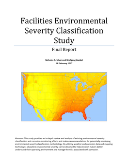 Facilities Environmental Severity Classification Study Report