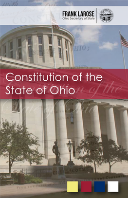 Ohio Constitution Table of Contents