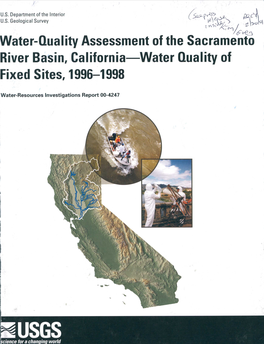 Water-Quality Assessment of the Sacramento River Basin, California Water Quality of Fixed Sites, 1996-1998