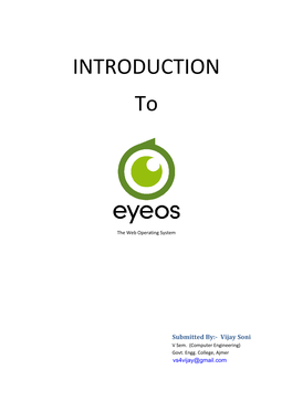 Eyeos As the Cloud Computing Working Together IBM and Eyeos Are Making Available a Sample Virtual Linux Desktop Workload for the Solution Edition for Cloud Computing