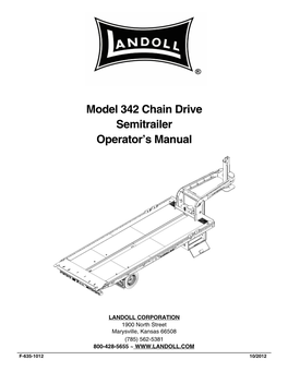Landoll 342 Chain Drive Semitrailer Operator's Manual