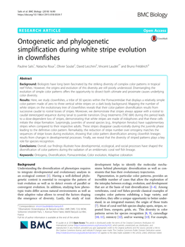 Ontogenetic and Phylogenetic Simplification During