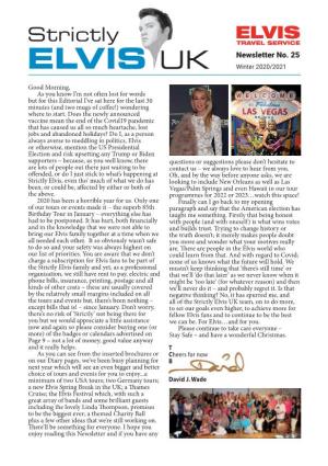 Strictly Elvis Newsletter No.25.Pdf