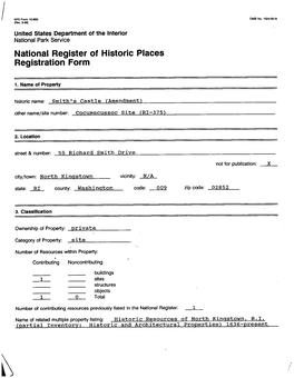 National Register of Historic Places *Continuation Sheet