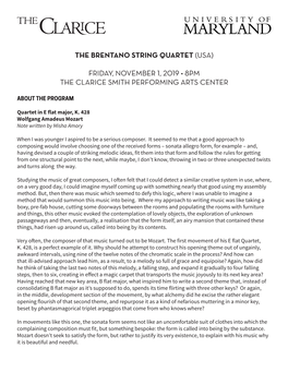 The Brentano String Quartet (Usa)