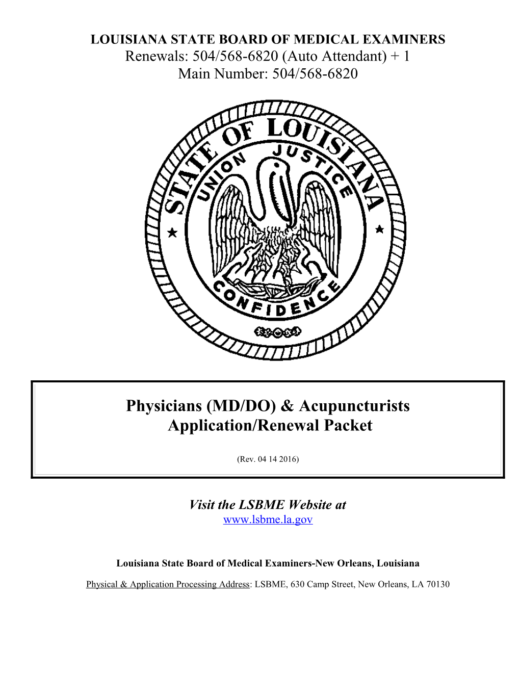 Louisiana State Board Of Medical Examiners