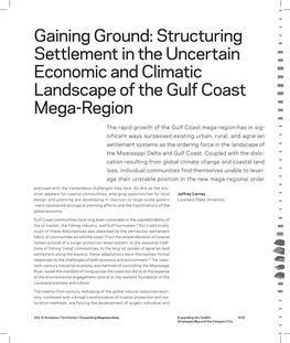 Structuring Settlement in the Uncertain Economic and Climatic Landscape of the Gulf Coast Mega-Region
