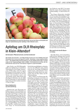 Apfeltag Am DLR Rheinpfalz in Klein-Altendorf