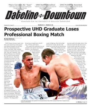 Prospective UHD Graduate Loses Professional Boxing Match