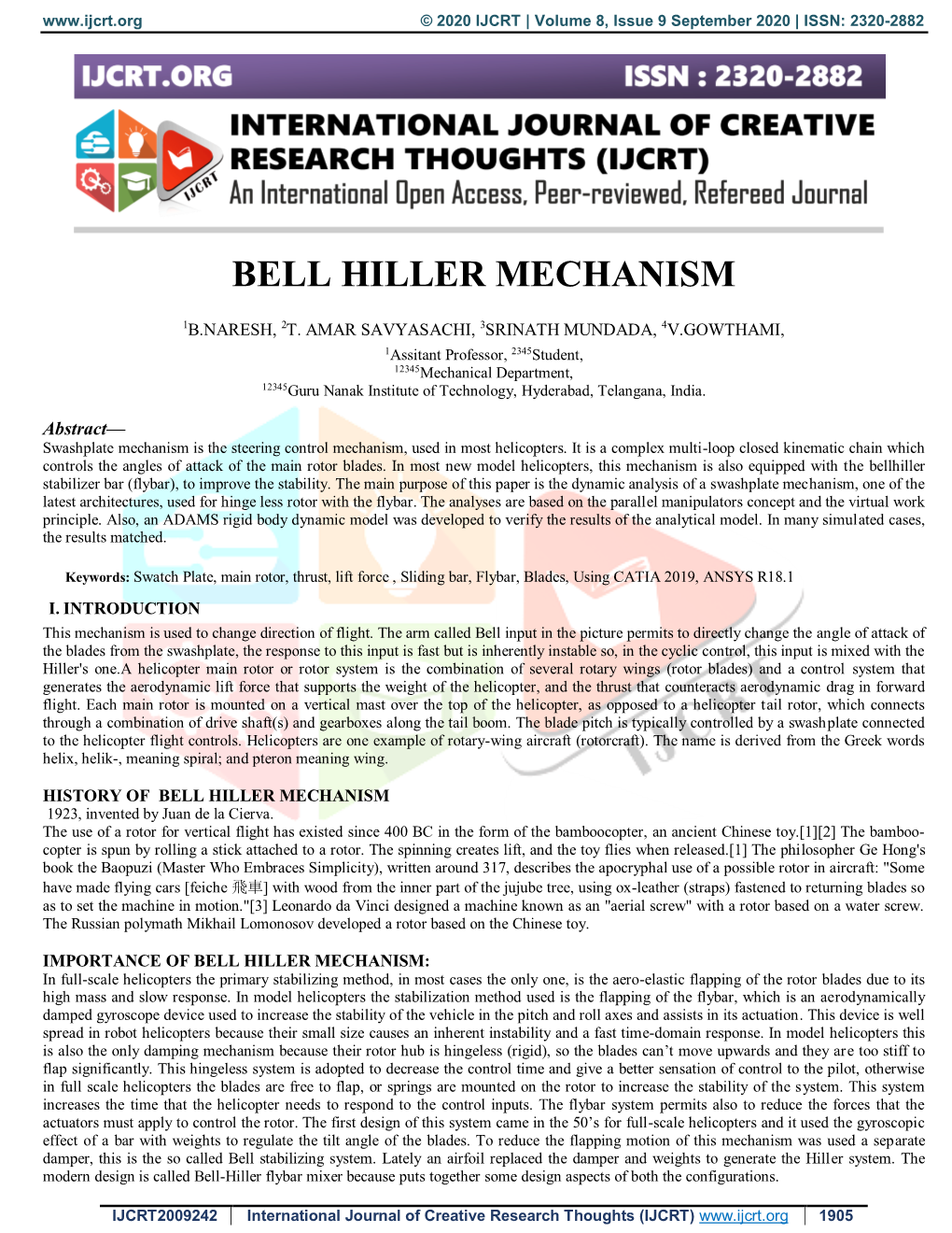 Bell Hiller Mechanism