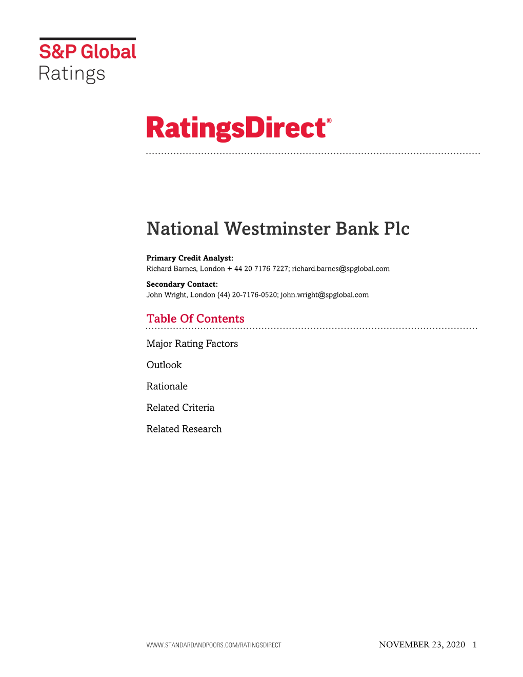 National Westminster Bank Plc