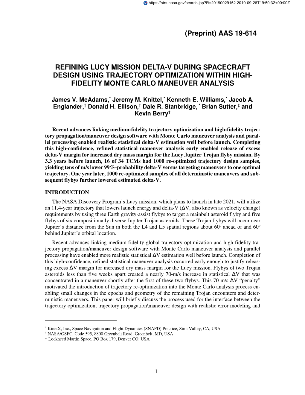 Refining Lucy Mission Delta-V During Spacecraft Design Using Trajectory Optimization Within High- Fidelity Monte Carlo Maneuver Analysis