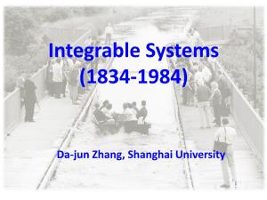 Integrable Systems (1834-1984)