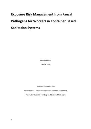 Exposure Risk Management in Container-Based Sanitation
