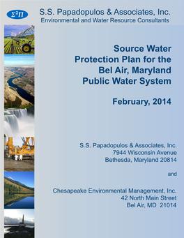 Source Water Protection Plan for the Bel Air, Maryland Public Water System