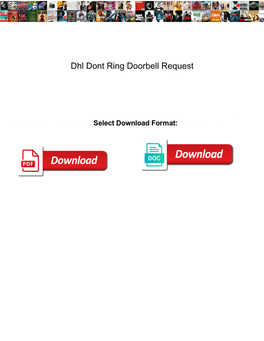 Dhl Dont Ring Doorbell Request