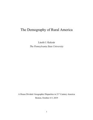 The Demography of Rural America