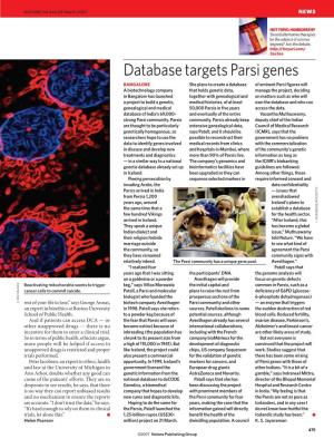 Database Targets Parsi Genes
