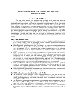 South Asian Americans in the 2000 Census with Focus on Illinois