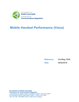 Mobile Handset Performance (Voice)