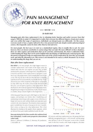 Pain Management for Knee Replacement