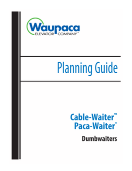 PMQ400-E Dumbwaiter Planning Guide.Indd