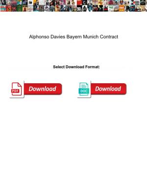 Alphonso Davies Bayern Munich Contract
