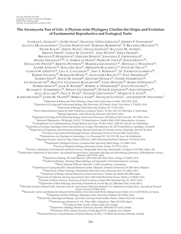 A Phylum-Wide Phylogeny Clarifies the Origin and Evolution Of