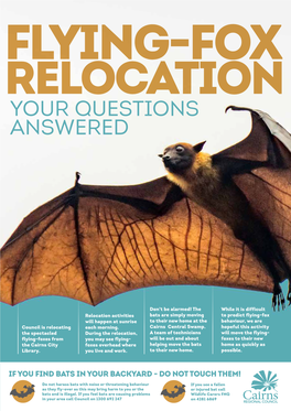 Flying Fox Relocation, Your Questions Answered Booklet