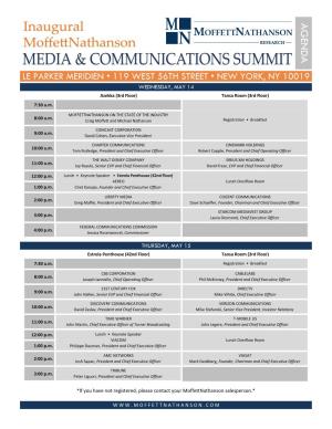 Moffettnathanson Media & Communications Summit