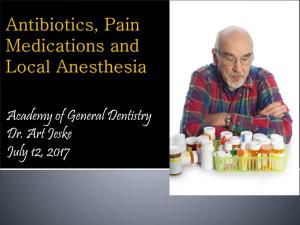 Dental Drugs in the World of Medicine: Assessing and Managing