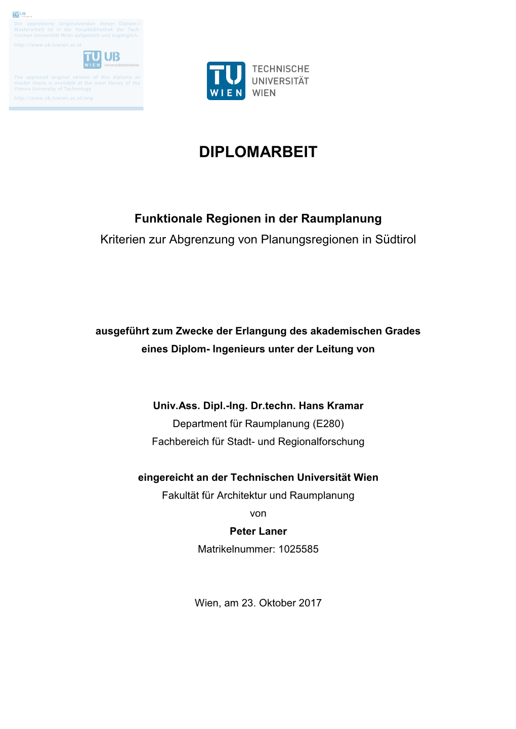 Diplomarbeit