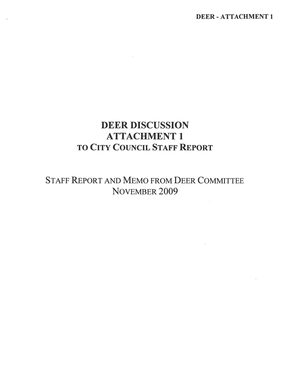 Deer Discussion Attachment 1 to City Council Staff Report