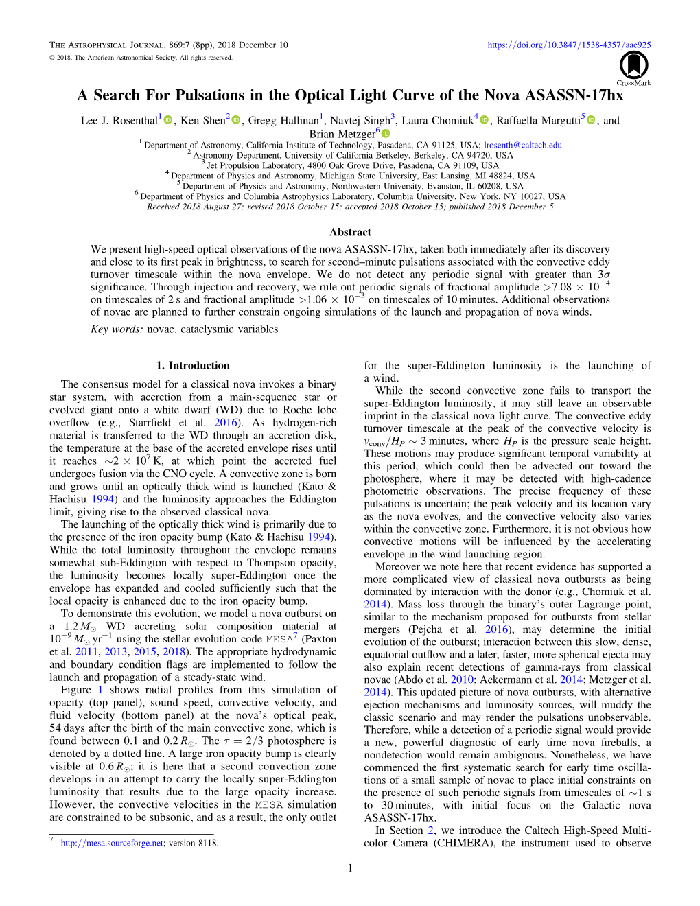 A Search for Pulsations in the Optical Light Curve of the Nova ASASSN-17Hx