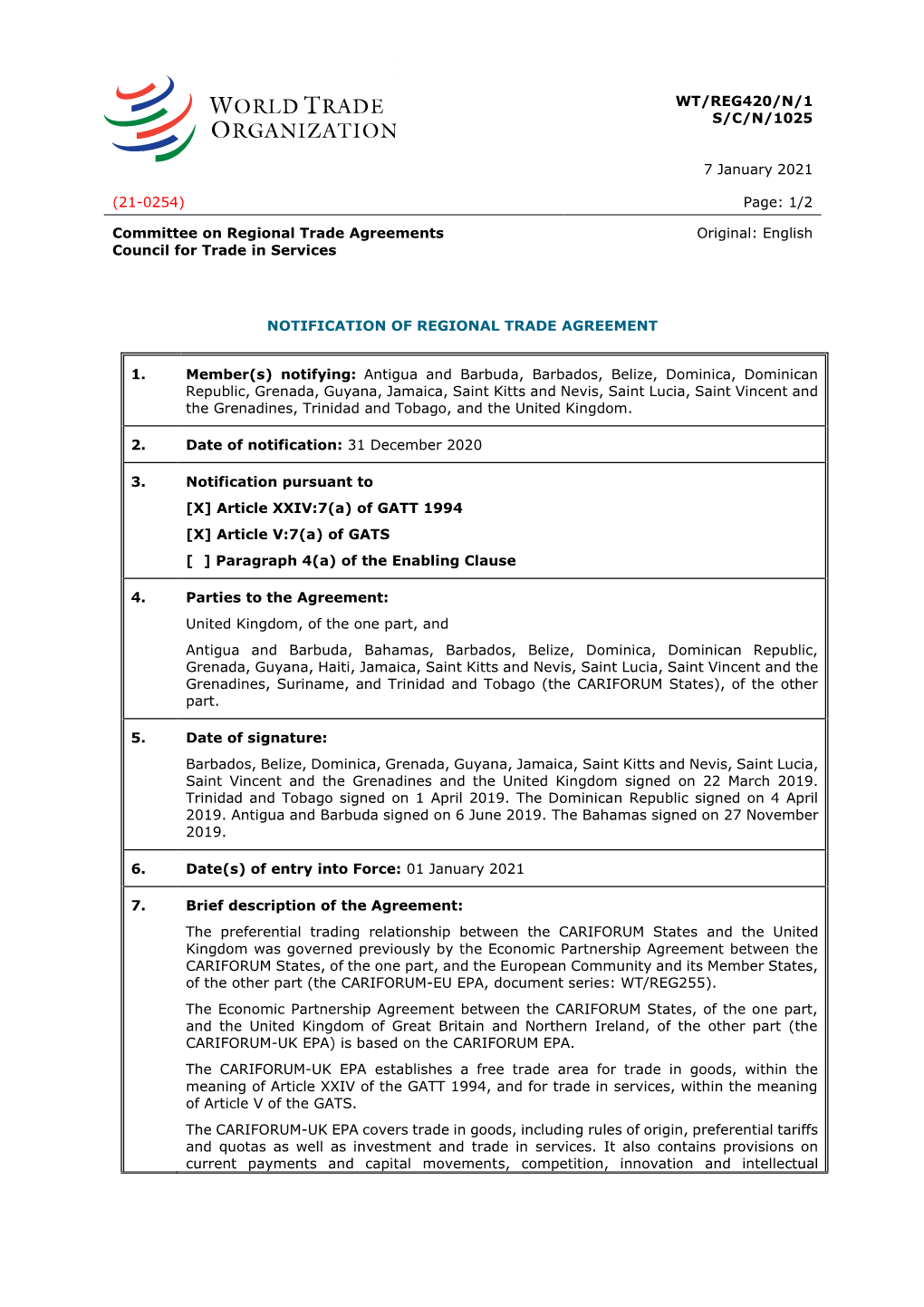 Page: 1/2 Committee on Regional Trade