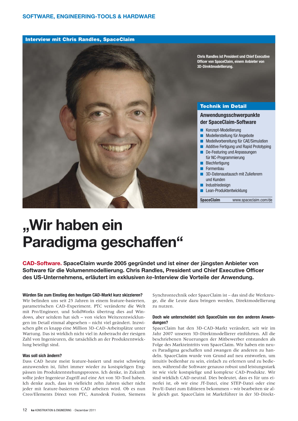 „Wir Haben Ein Paradigma Geschaffen“