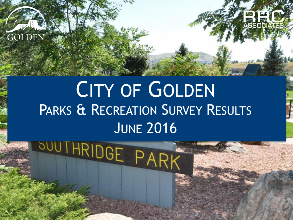 Parks and Recreation Survey Results – June 2016
