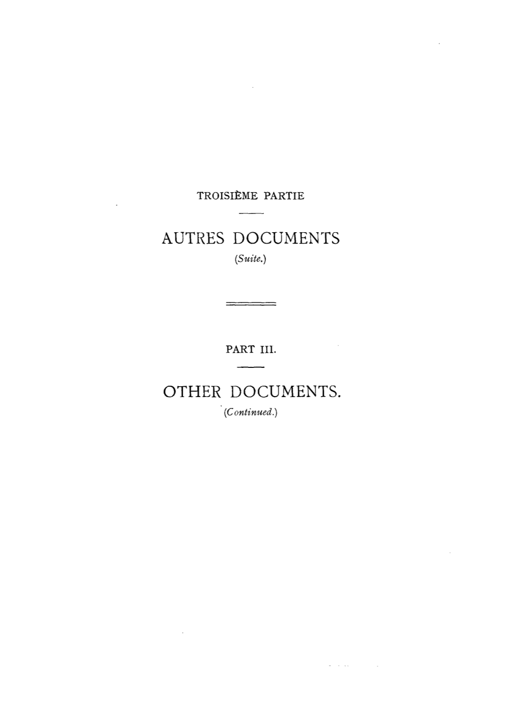 Autres Documents Other Documents