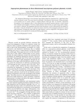 Superprism Phenomenon in Three-Dimensional Macroporous Polymer Photonic Crystals