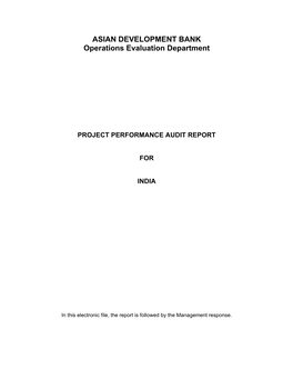 Project Performance Evaluation Report: Industrial Energy Efficiency